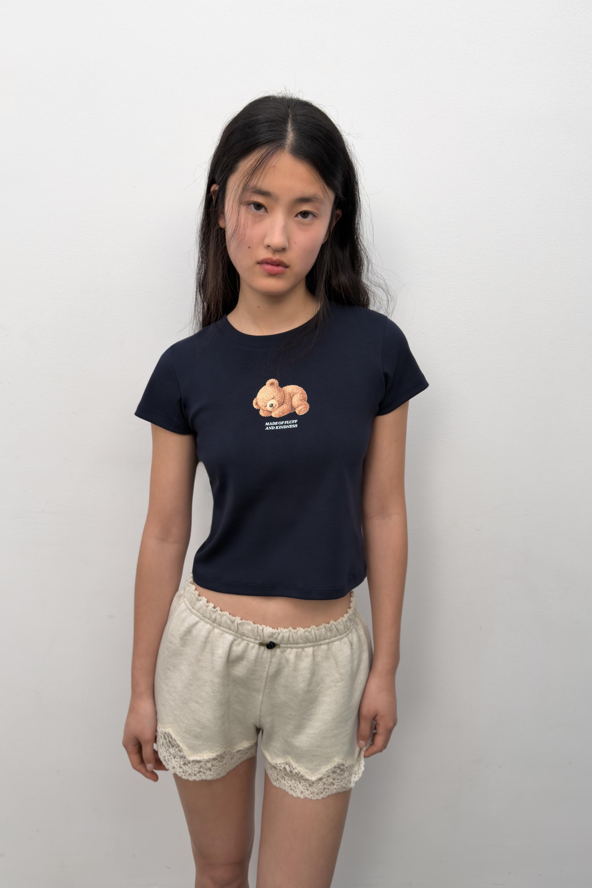 ベアプリント半袖Tシャツ - ダークネイビーブルー | ZARA Japan / 日本