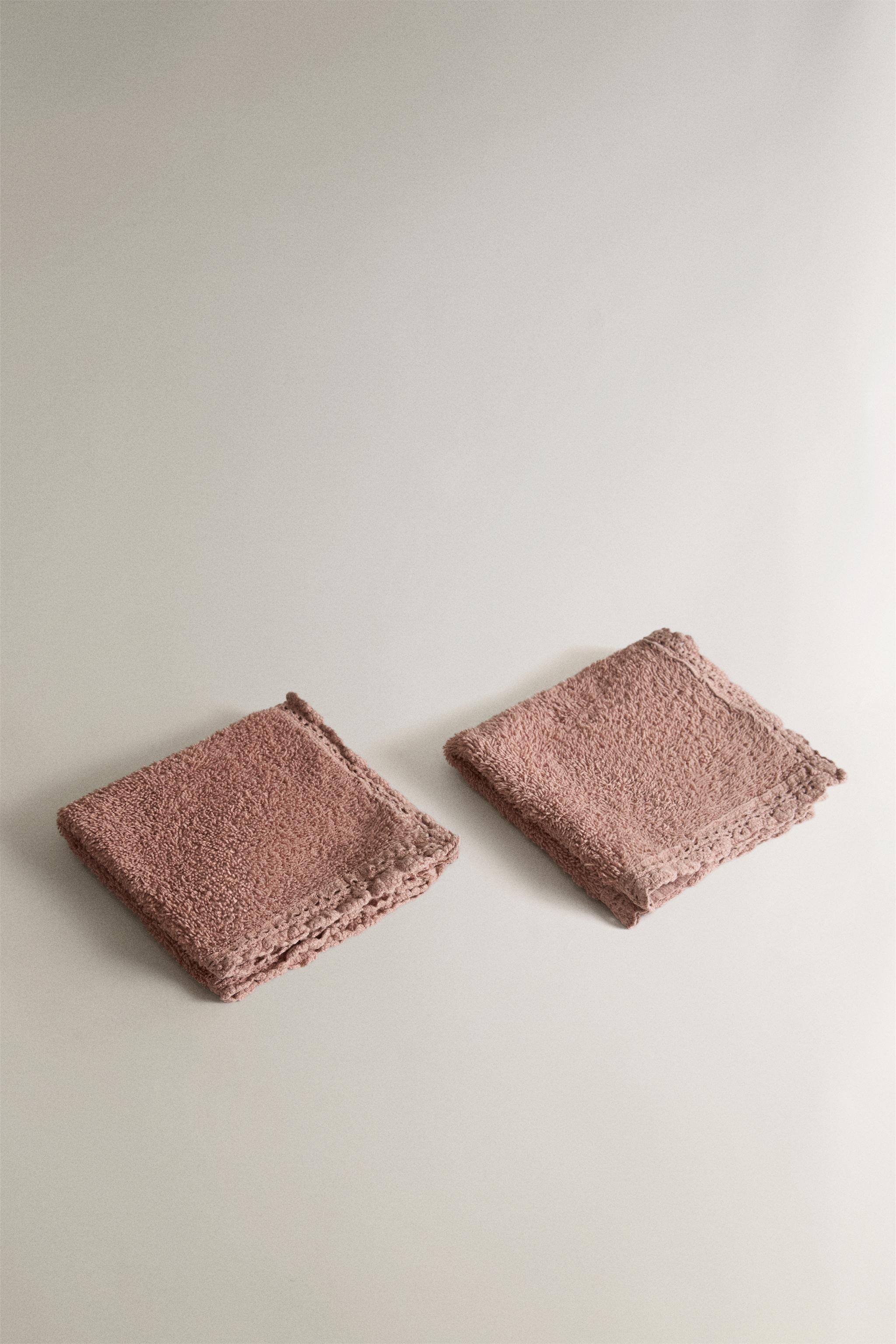 CROCHET-EDGE GUEST TOWELS (PACK OF 2)