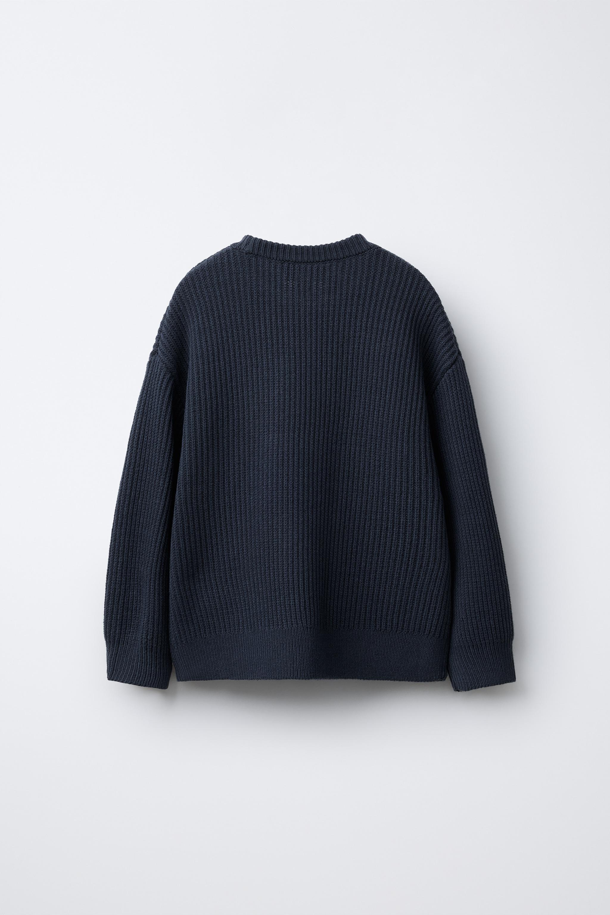 TEXT PATCH KNIT JUMPER