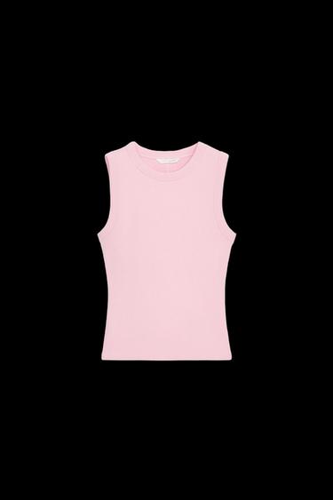 Zara RIB TOP - Pink - Image 0