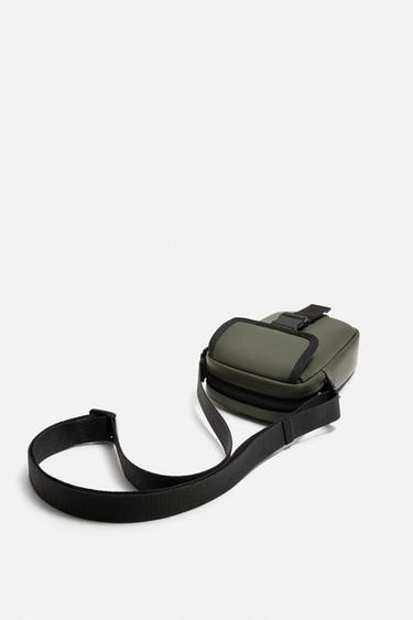 SAC BANDOULIÈRE EFFET GOMME - Vert kaki de Zara - Image 3