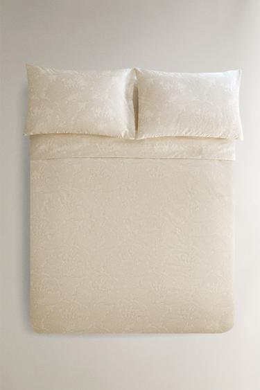 PAISLEY PRINT SATEEN DUVET COVER - Ecru by Zara