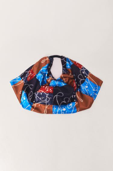 Zara LIMITED EDITION PRINTED SHOPPER SHOULDER BAG - Multi-color