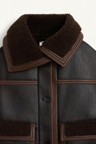 DOUBLE-FACED JACKET LIMITED EDITION - Chocolate by Zara - Image 7