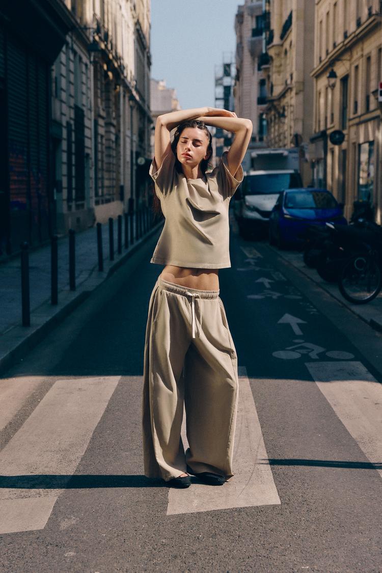 COTTON PLEATED TROUSERS