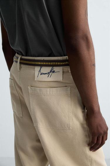 BAGGY FIT BERMUDA SHORTS © OTIS KWAME KYE QUAICOE - camel by Zara