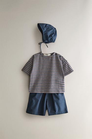 T-SHIRT DE PLAGE ENFANT RAYURES - Bleu de Zara - Image 3