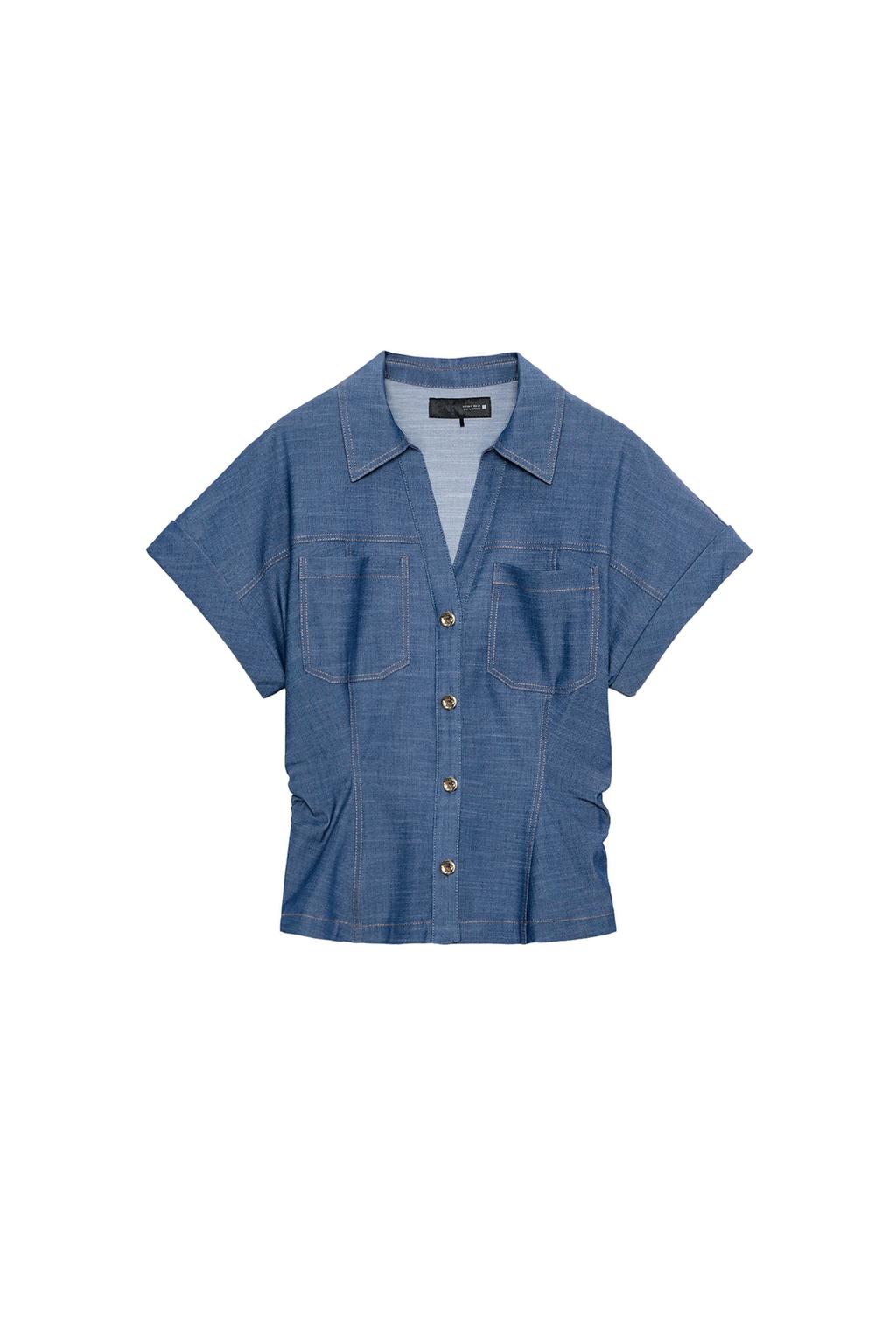 DRAPED FITTED SHIRT - image 3