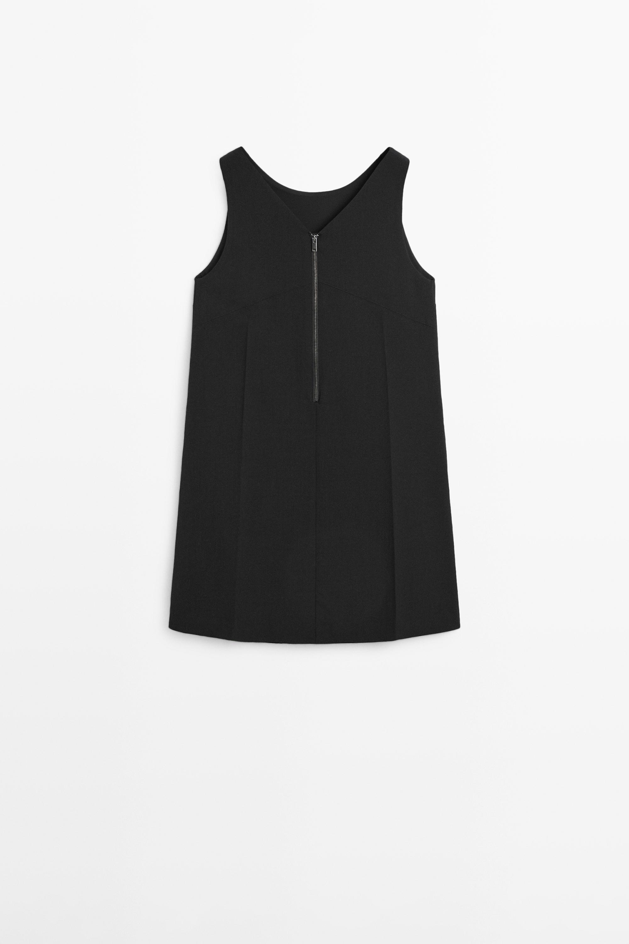Wool blend mini dress