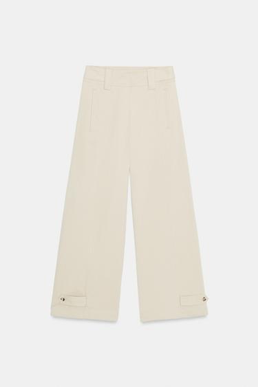 JUPE-CULOTTE TAILLE HAUTE - Écru moyen de Zara - Image 6