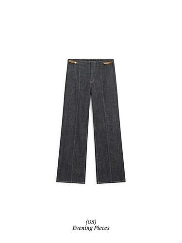 Zara High-waist wide-leg jeans with chains - Blue