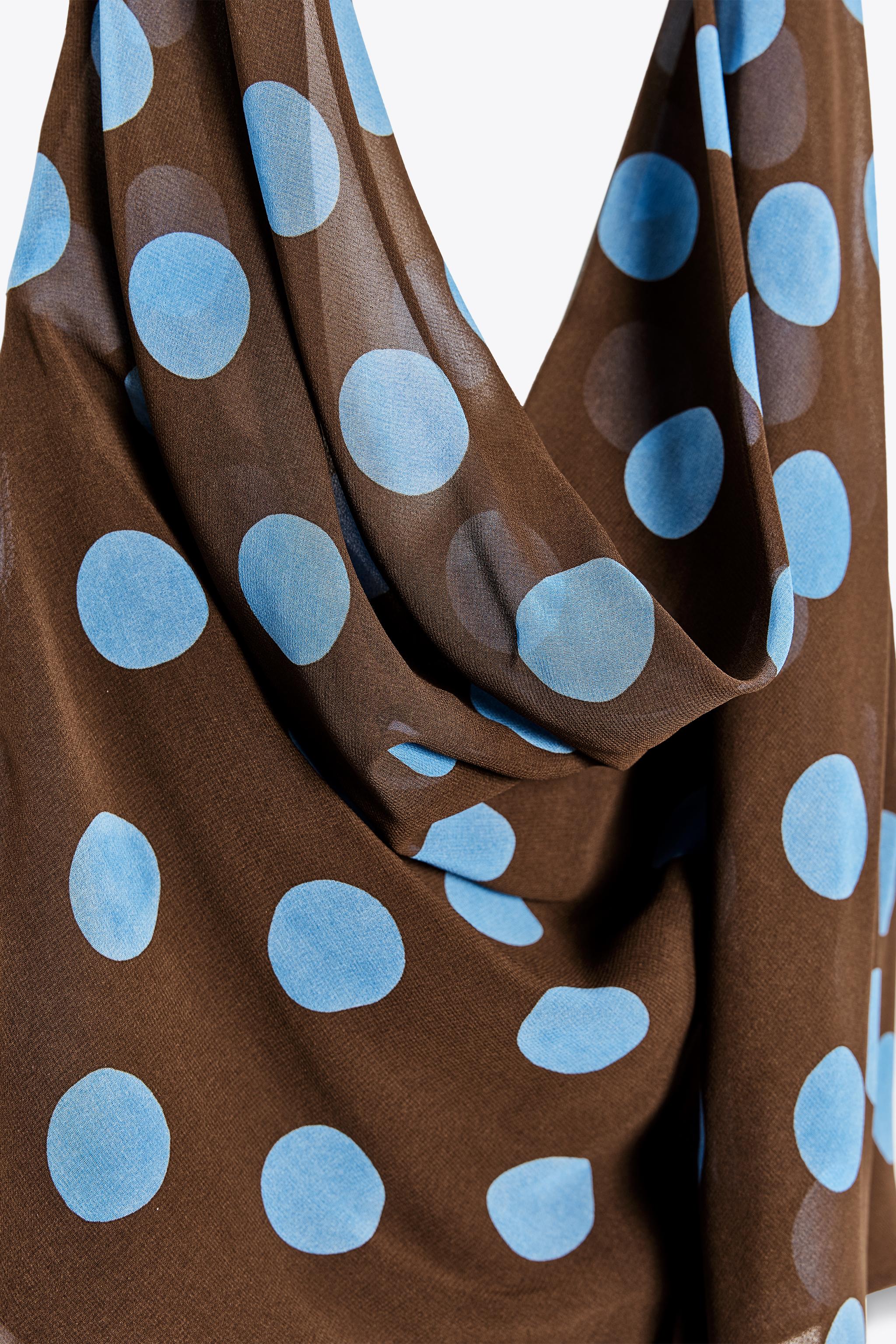 top azul lunares zara