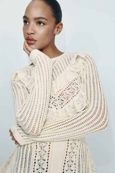 JERSEY PUNTO ASIMÉTRICA - Beige claro de Zara