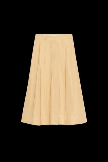 ZW COLLECTION MIDI SKIRT - Yellow by Zara - Image 0