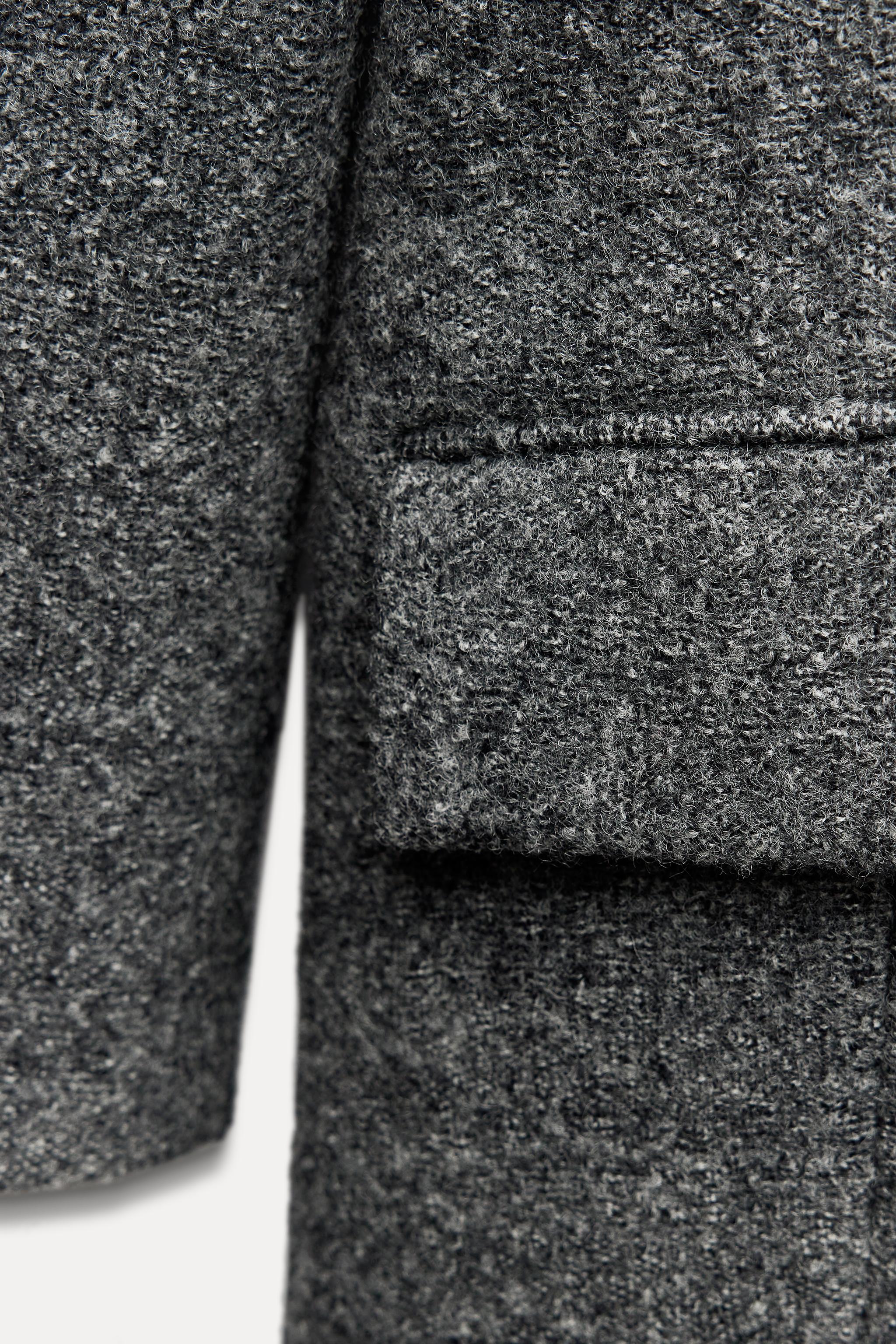 WOOL BLEND COMBINATION COAT ZW COLLECTION - Mid-gray | ZARA WOOL BLEND COMBINATION COAT ZW COLLECTION - Mid-gray | ZARA