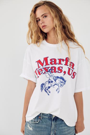 ФУТБОЛКА С НАДПИСЬЮ — БЕЛЫЙ от Zara — изображение 0