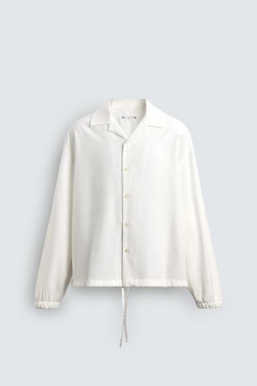 CAMISA FLUIDA RELAXED FIT - Branco-marfim da Zara - Imagem 0