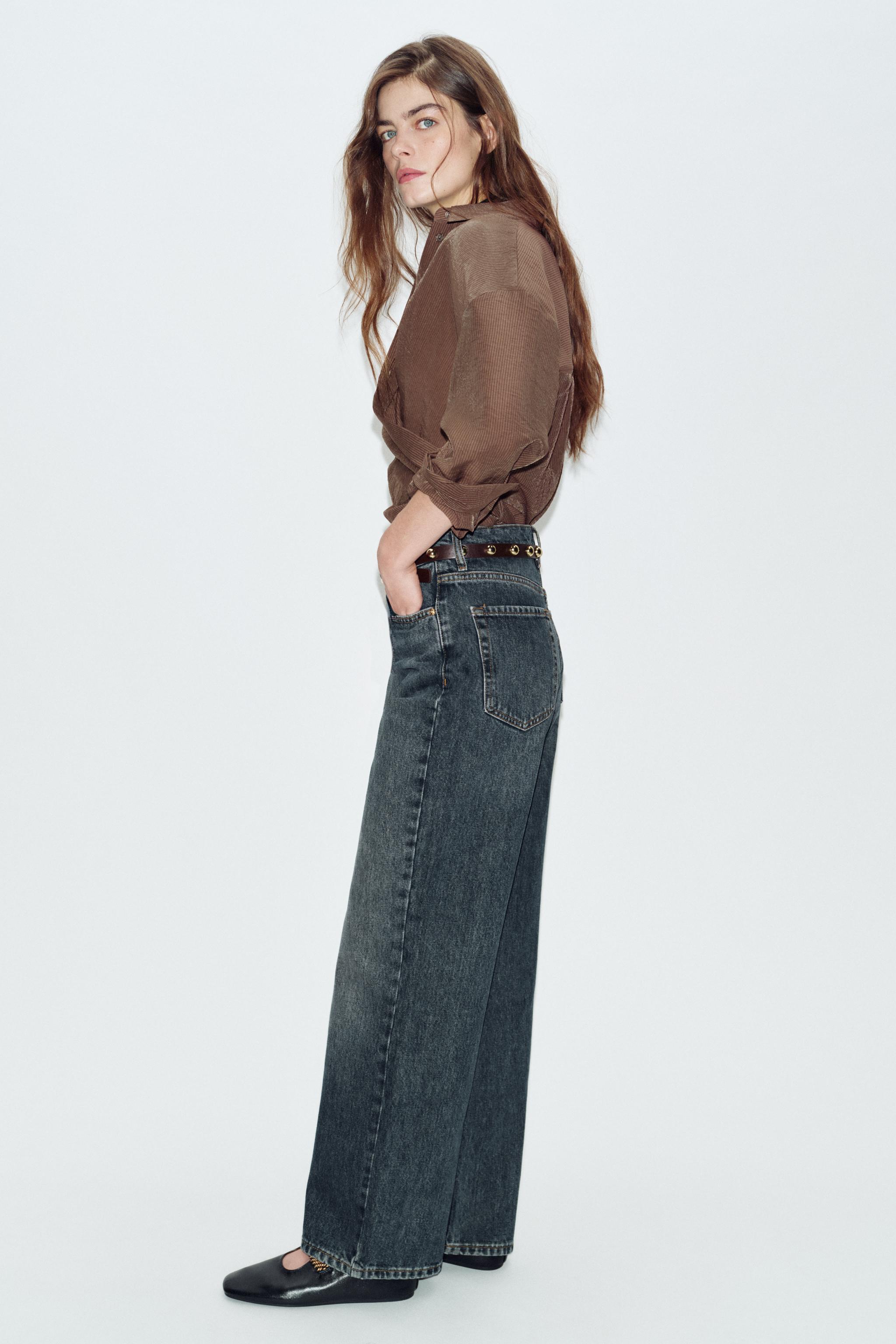 Z1975 HIGH WAISTED STRAIGHT TAPERED JEANS WITH BELT