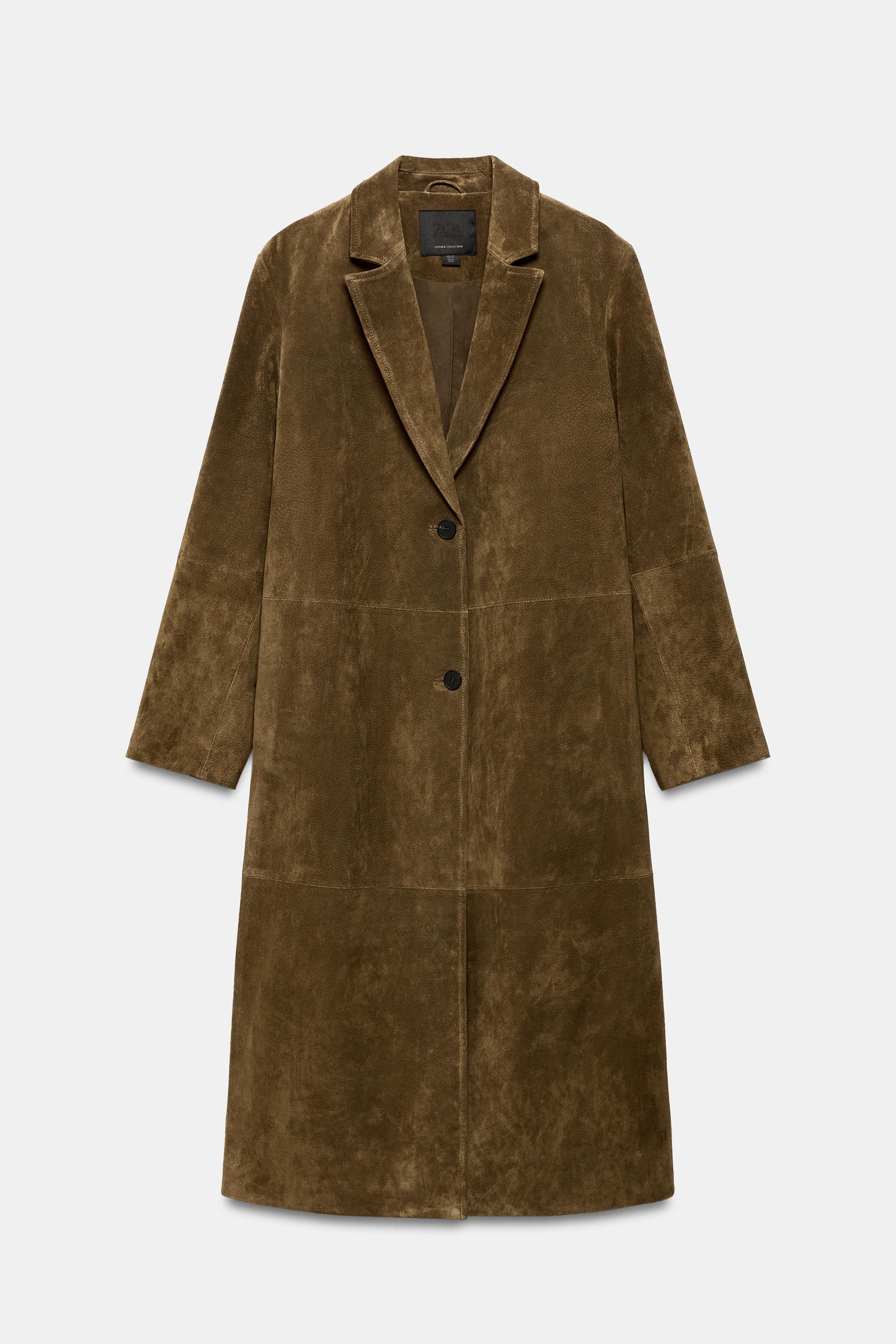100% LEATHER LONG COAT ZW COLLECTION