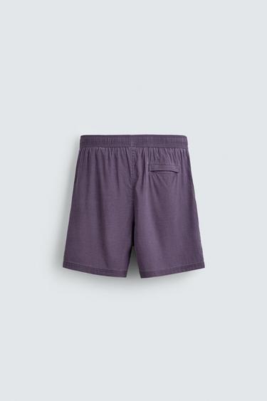 FADED TECHNICAL SWIMMING TRUNKS - Purple by Zara - Image 1
