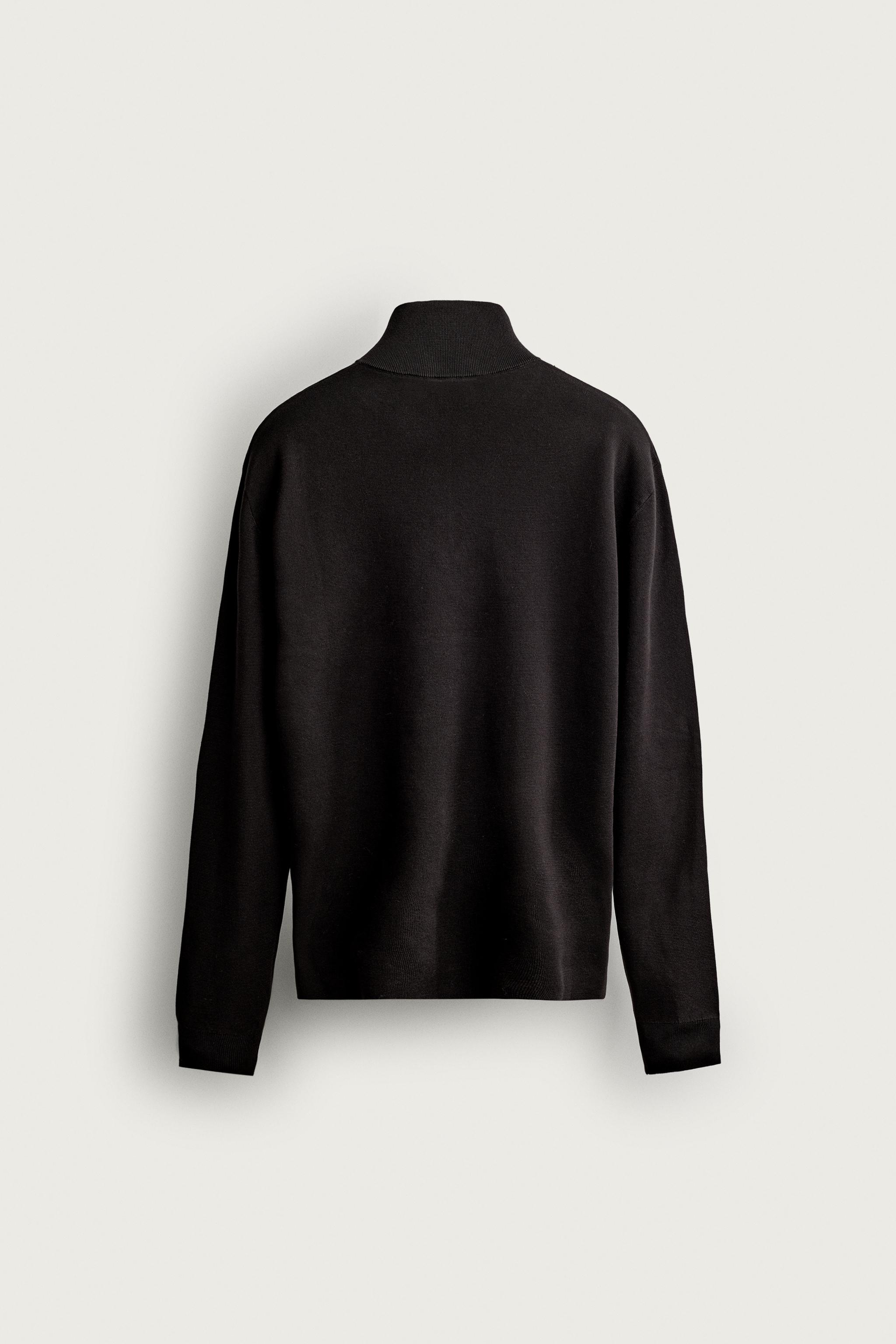 REGULAR FIT QUARTER-ZIP SWEATER