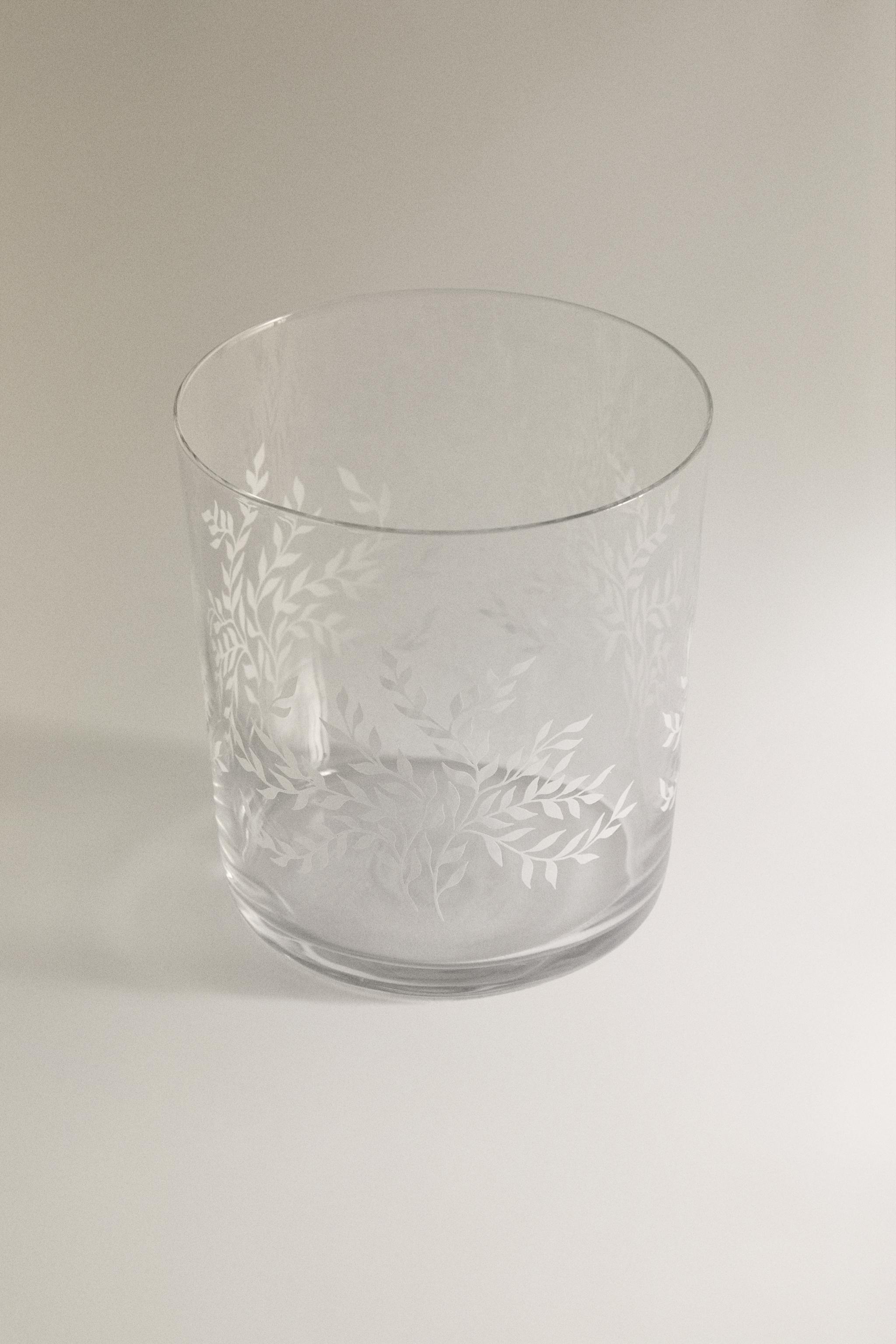 CHRISTMAS GLASS LEAF TUMBLER