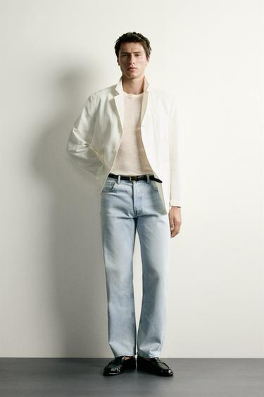 STRAIGHT-LEG JEANS - Light blue by Zara