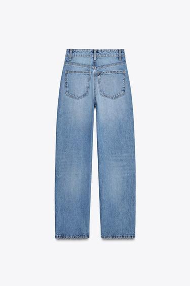 TRF MOM FIT HIGH-WAIST JEANS - Blue by Zara - Image 4