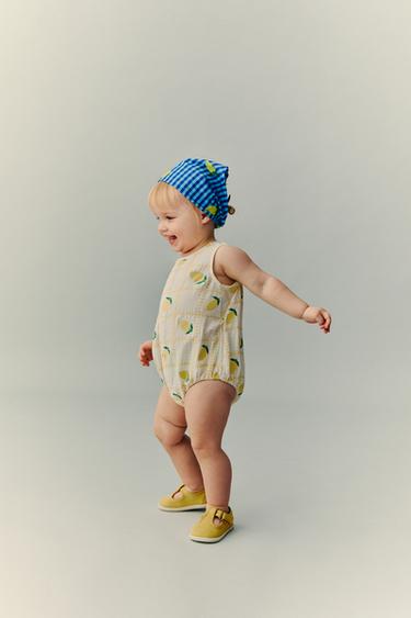 CASA LAWA X ZARA KIDS EMBROIDERED LEMON ROMPER - Ecru by Zara
