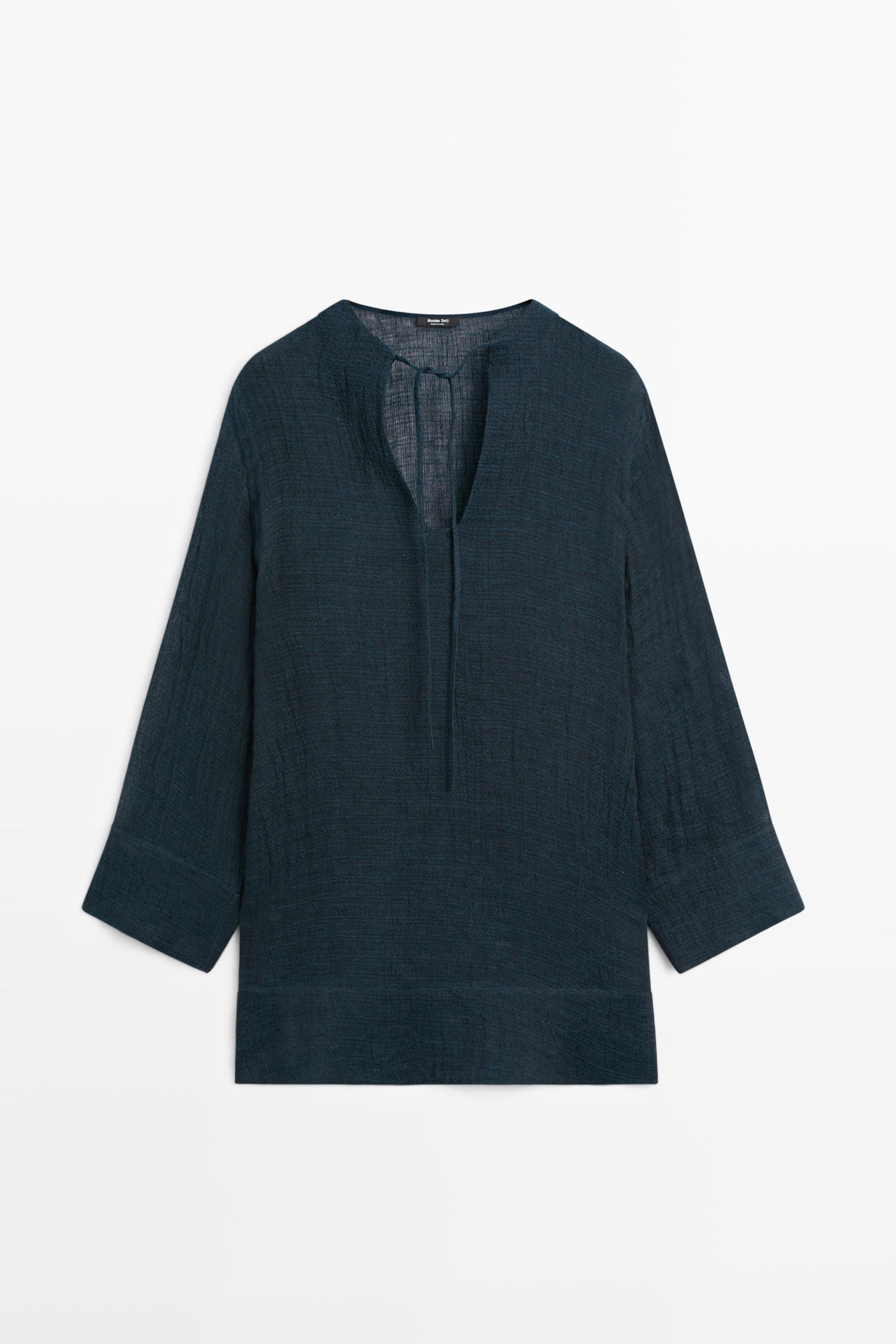 100% linen flowy mini dress