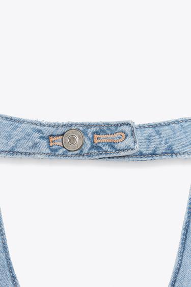 TRF DENIM WAISTCOAT TOP - Light blue by Zara - Image 7