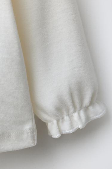 HAUT COL BRODÉ SUISSE - Blanc cassé de Zara - Image 2