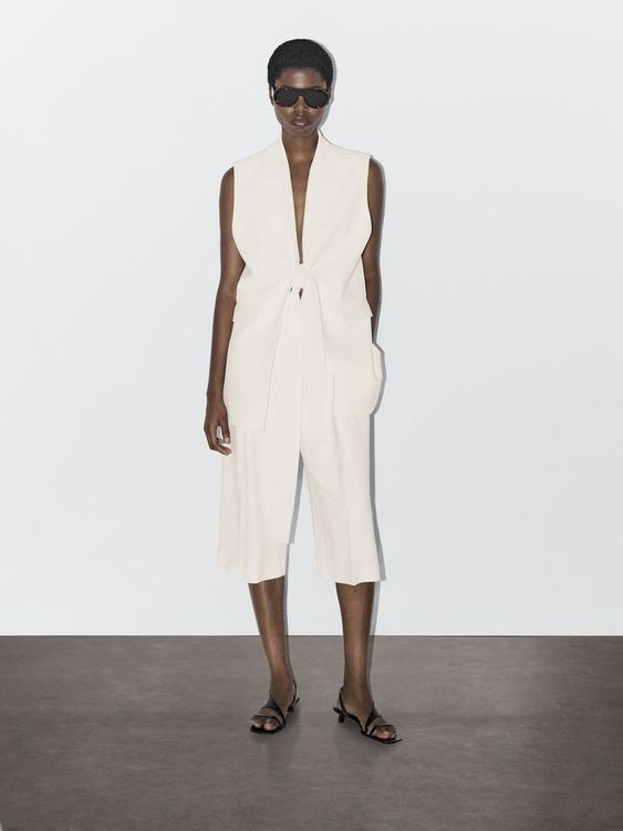 Smart waistcoat with bow detail - STUDIO