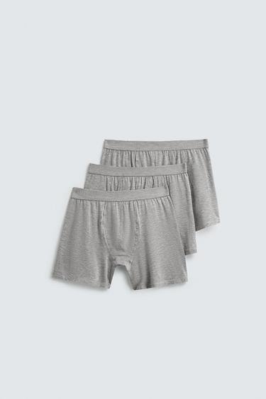 3-PACK OF MODAL BLEND BOXERS - Grey by Zara