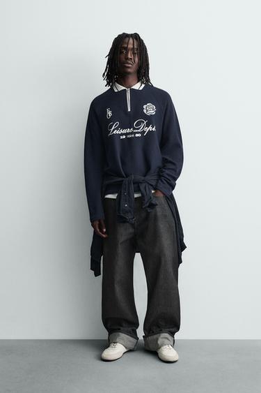 POLO ESTAMPADOS. CONTRASTE - Marino de Zara - Imagen 0