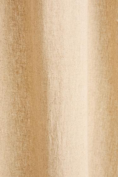 RIDEAU LIN LAVÉ OPACITÉ MOYENNE - Beige clair de Zara - Image 3