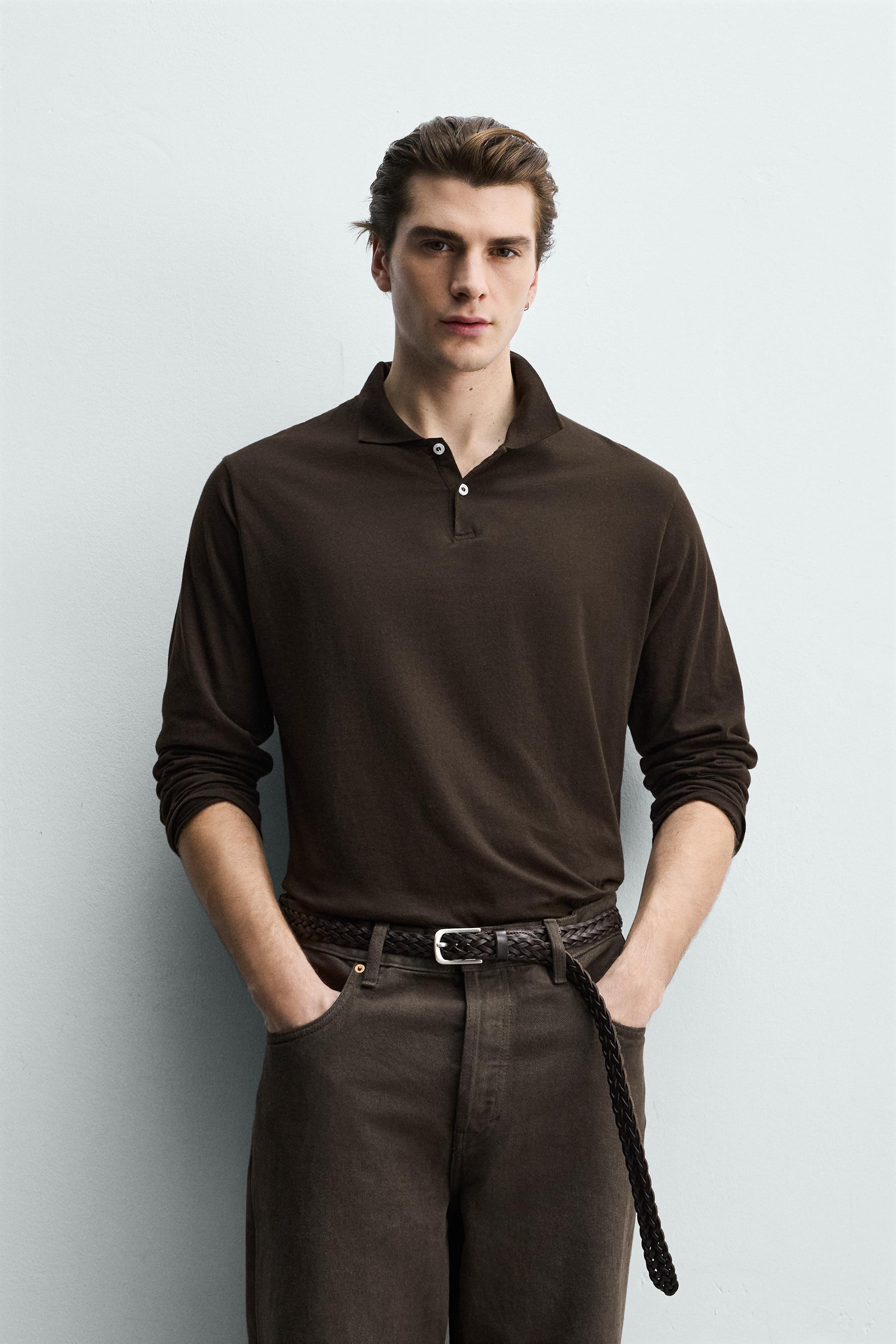 POLO REGULAR FIT EN COTON STRUCTURÉ