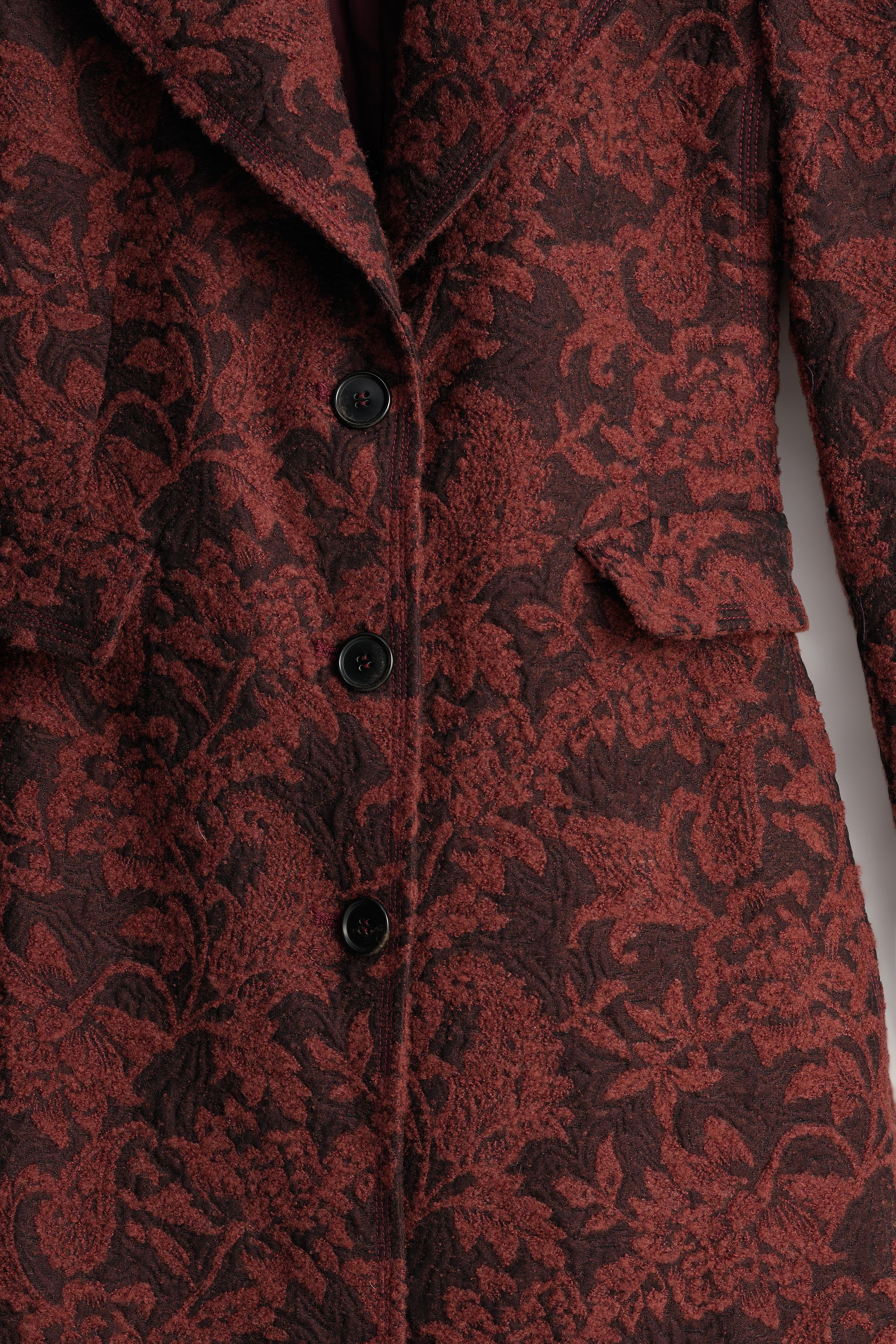 LIMITED EDITION LONG WOOL JACQUARD COAT