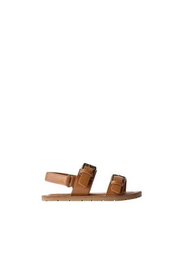 BUCKLE SANDALS - Brown by Zara