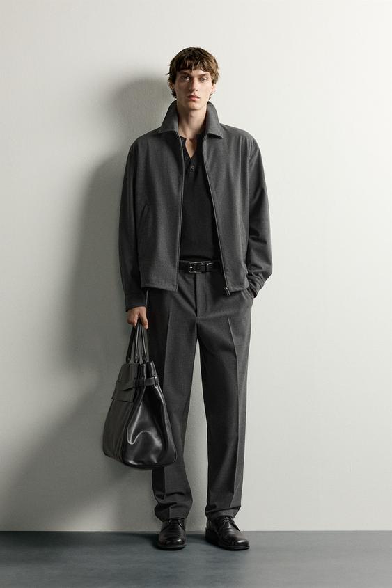 SOBRECAMISA REGULAR FIT CREMALLERA - Plomo de Zara - Imagen 0