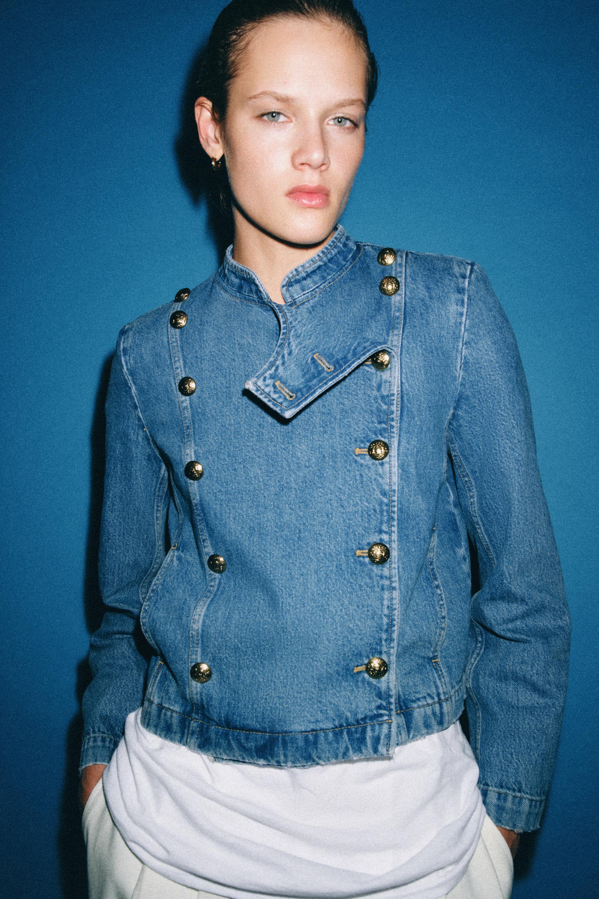 ZW COLLECTION OMUZ DETAYLI DENIM CEKET - Görsel 2