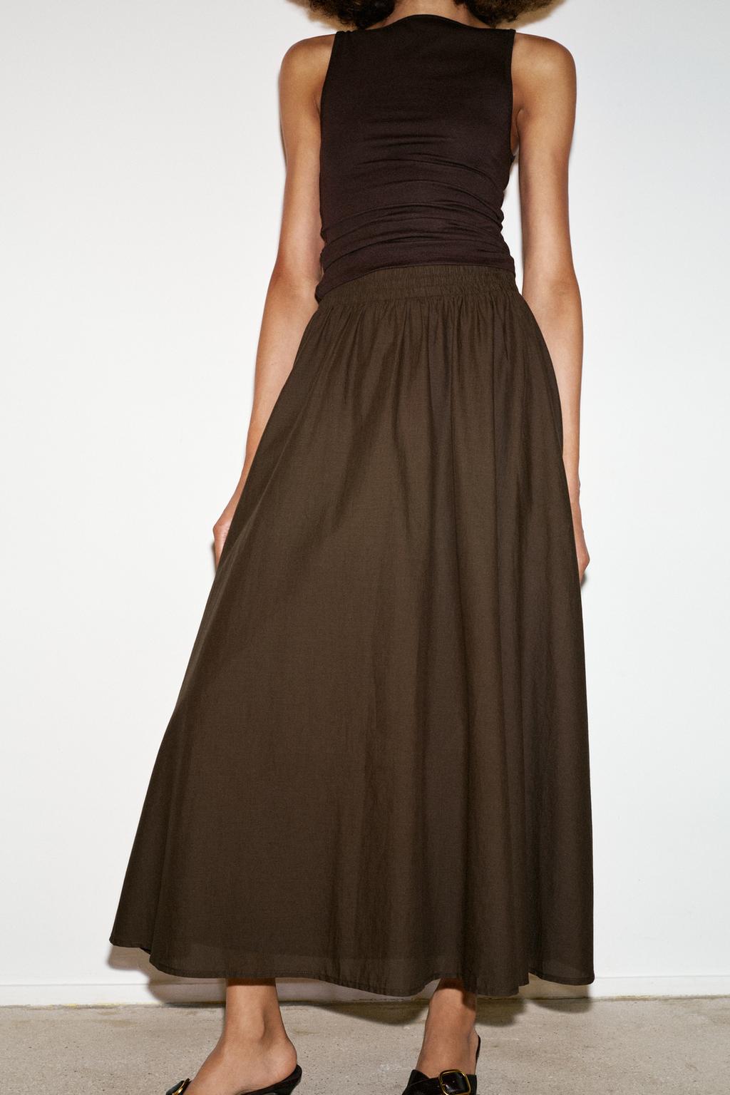 LAYERED MIDI SKIRT - image 2