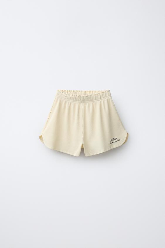 BERMUDA WAFFLE TEXTO - Amarillo de Zara - Imagen 0