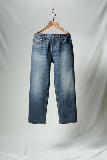 JEAN RELAXED STRAIGHT FIT AARON LEVINE X ZARA - Bleu moyen de Zara