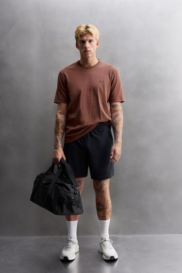 Zara MAJICA HEAVYWEIGHT SA VEZOM – tamnocrvena