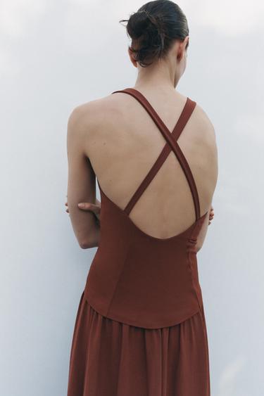 MIDI DRESS - Brown by Zara - Image 2