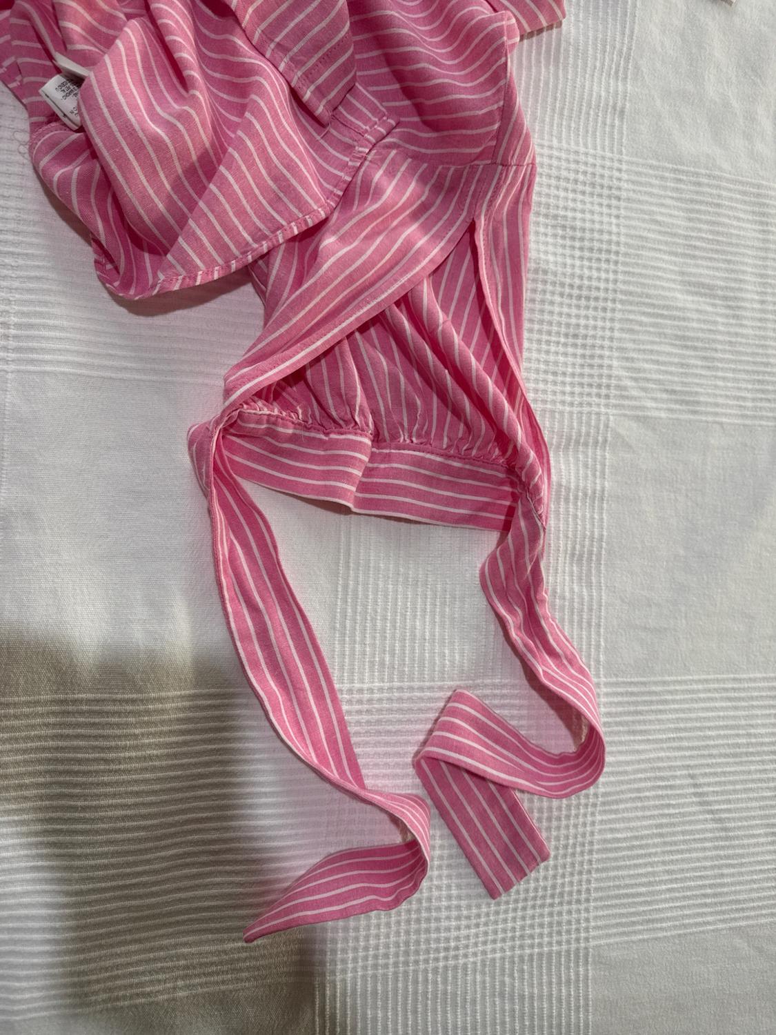 STRIPED LINEN-BLEND SHIRT WITH TIES - Image 5
