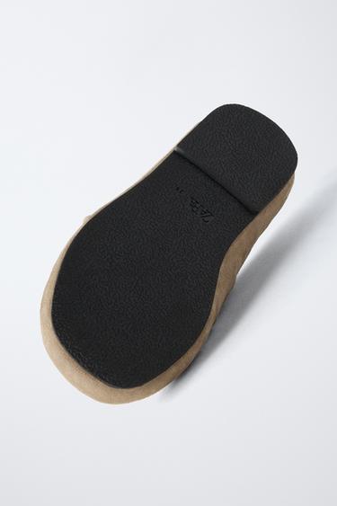 BALLERINES EN CUIR - Gris taupe de Zara - Image 6