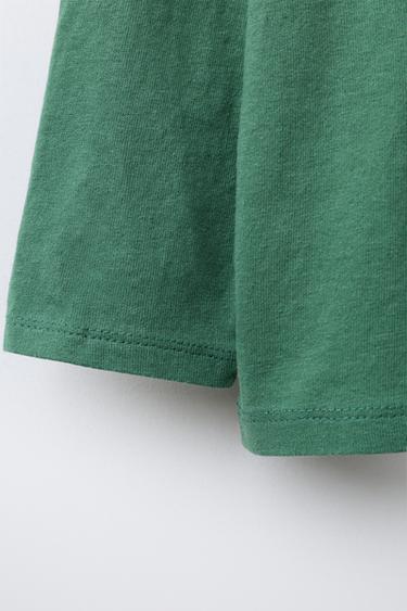 T-SHIRT OURS BRODÉ - Vert de Zara - Image 3