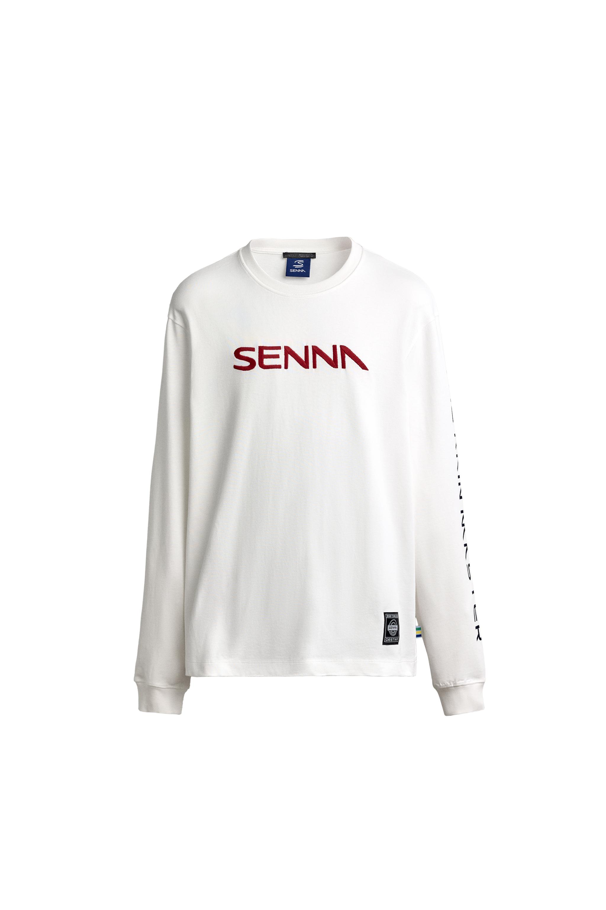 AYRTON SENNA © SENNA BRANDS PRINTED T-SHIRT - White | ZARA United